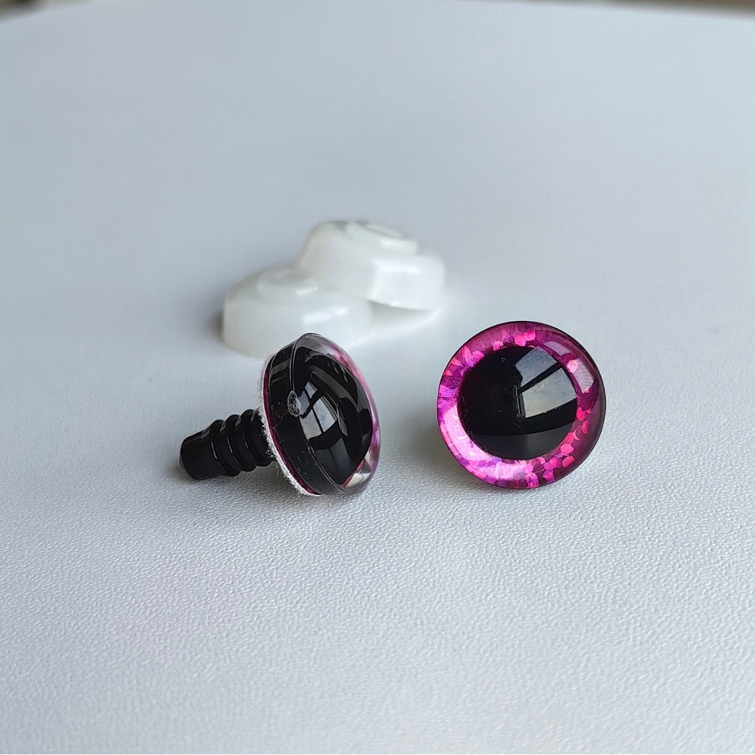 3D Glitter Eyes Trapezoid 18mm