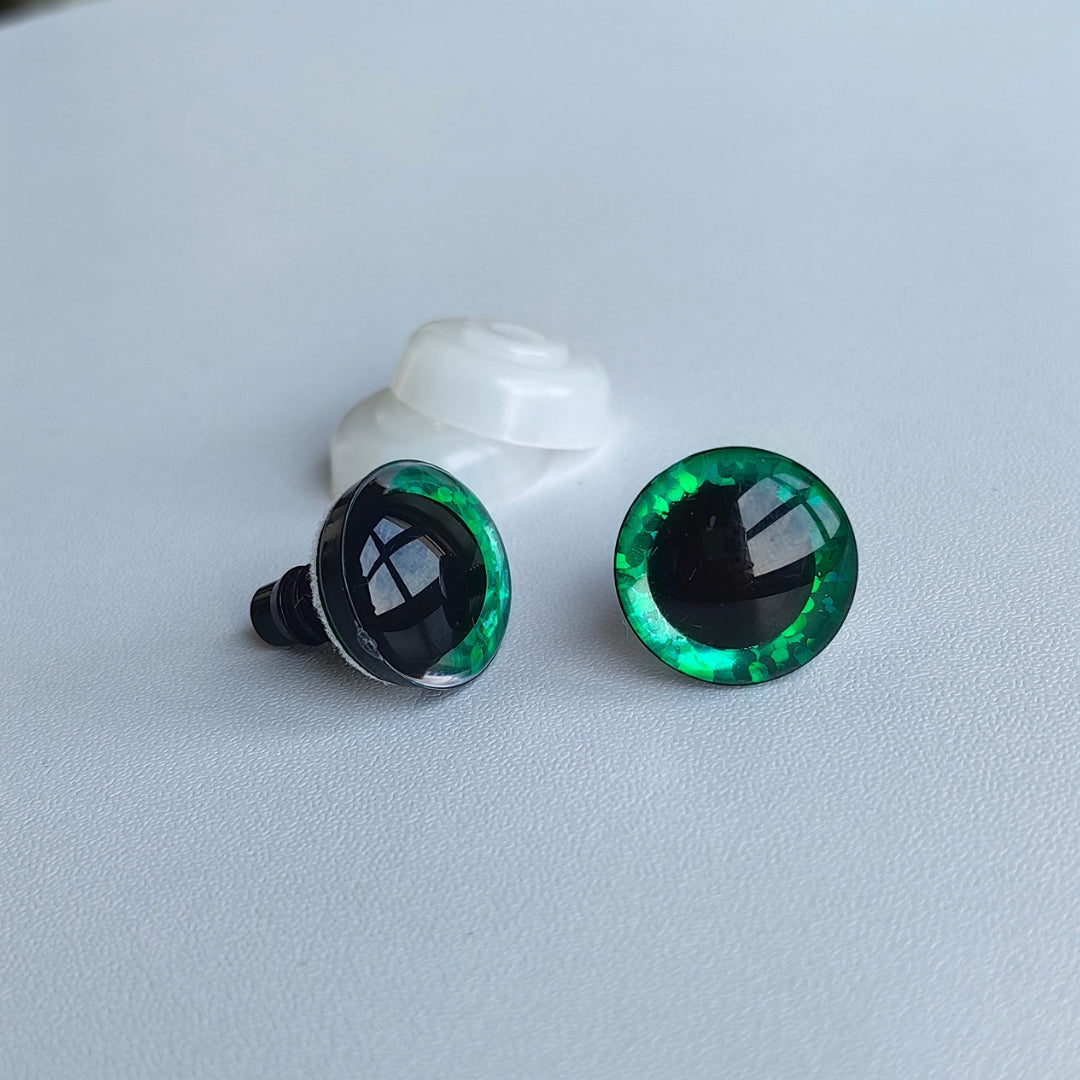 3D Glitter Eyes Trapezoid 18mm