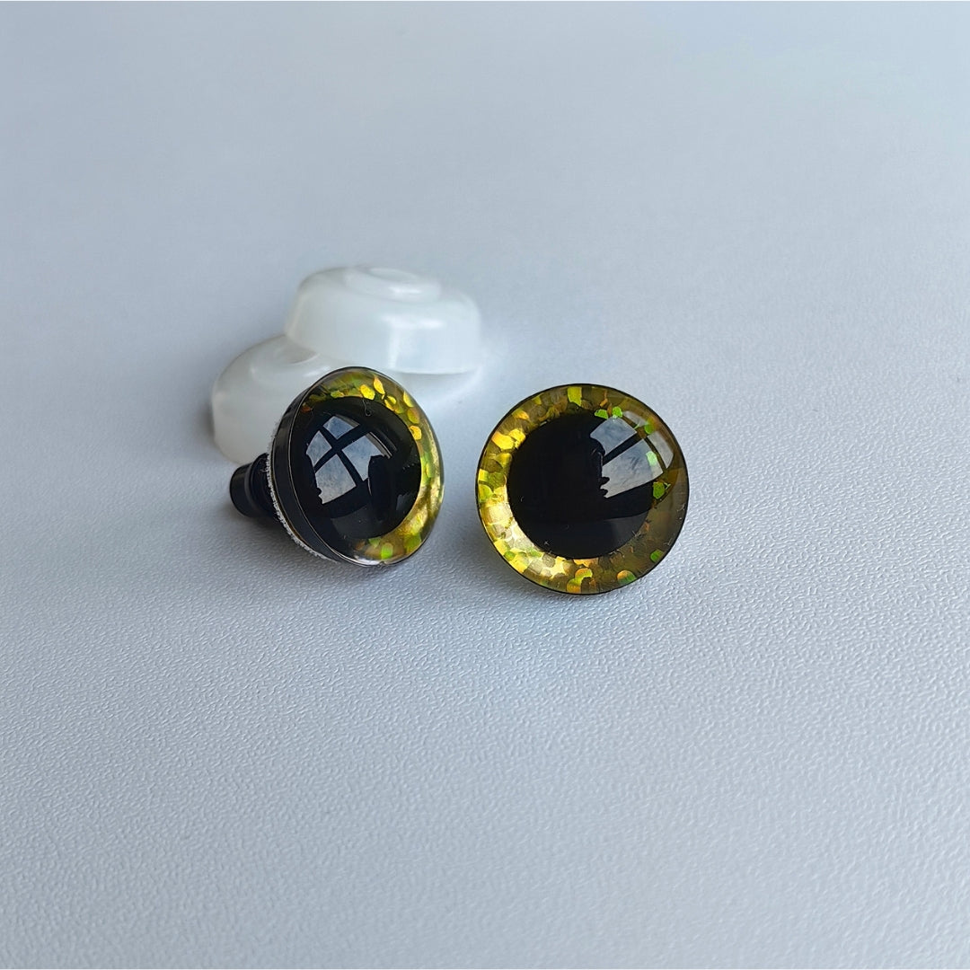3D Glitter Eyes Trapezoid 18mm