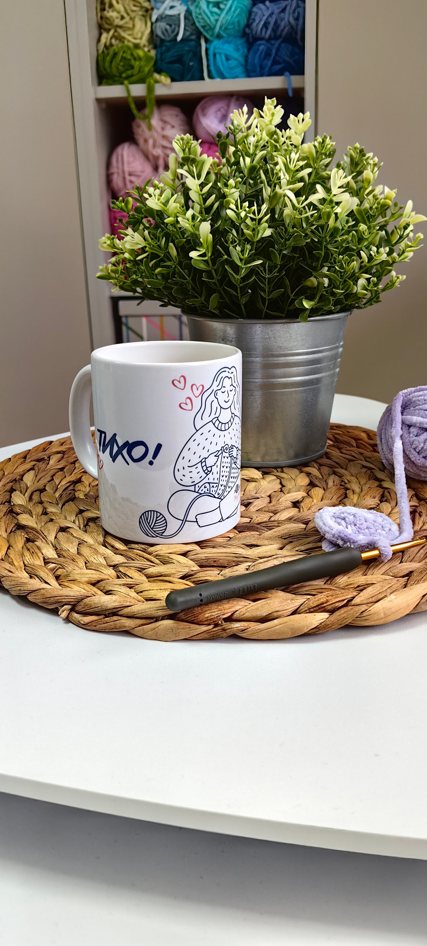 Coffee/Tea Mug 'Quiet! I'm Counting Stitches!'