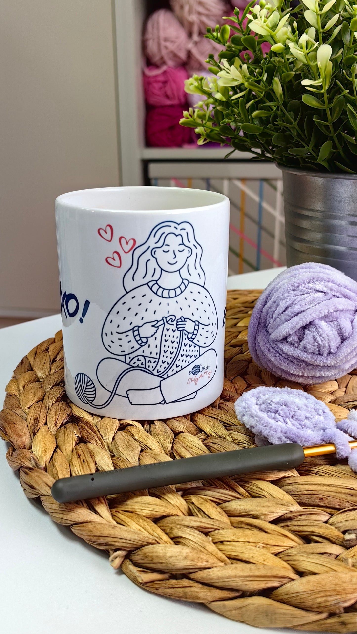 Coffee/Tea Mug 'Quiet! I'm Counting Stitches!'
