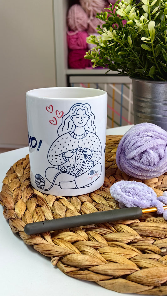 Coffee/Tea Mug 'Quiet! I'm Counting Stitches!'